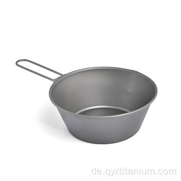 Tragbares faltbare Camping Pure Titanium Schnee ziehen Schüssel